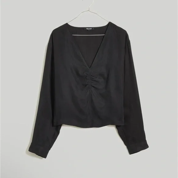 Madewell Brushed Ruched-Front Top Size 16 - Picture 15 of 15